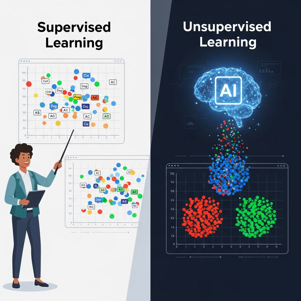 supervised vs unsupervised learning comparison for beginners