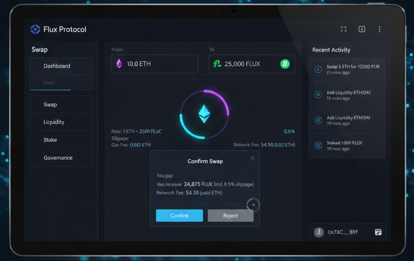 Screenshot of a decentralized application interface showing user interactions.